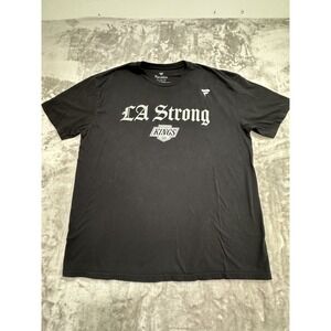 LA Kings x Fanatics T-Shirt Men's Size XL Black Short Sleeve LA Strong EUC